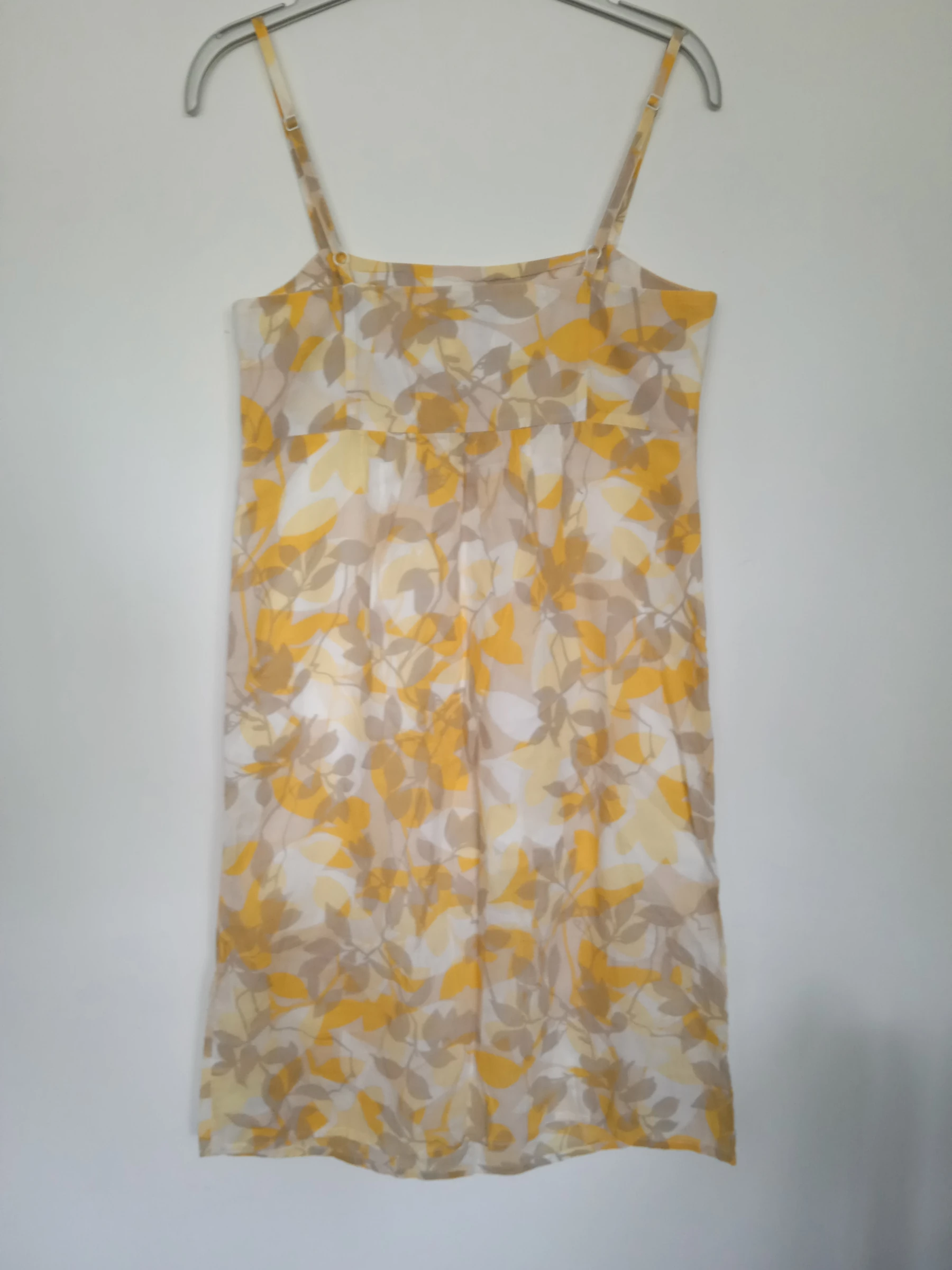 Straight summer dress in yellow and beige tones Etam size 36 – photo 5